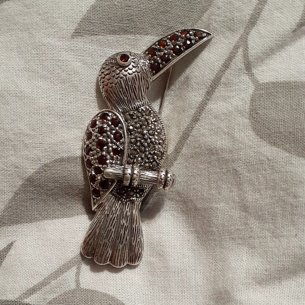 .925 Sterling Silver Cockatoo Pin